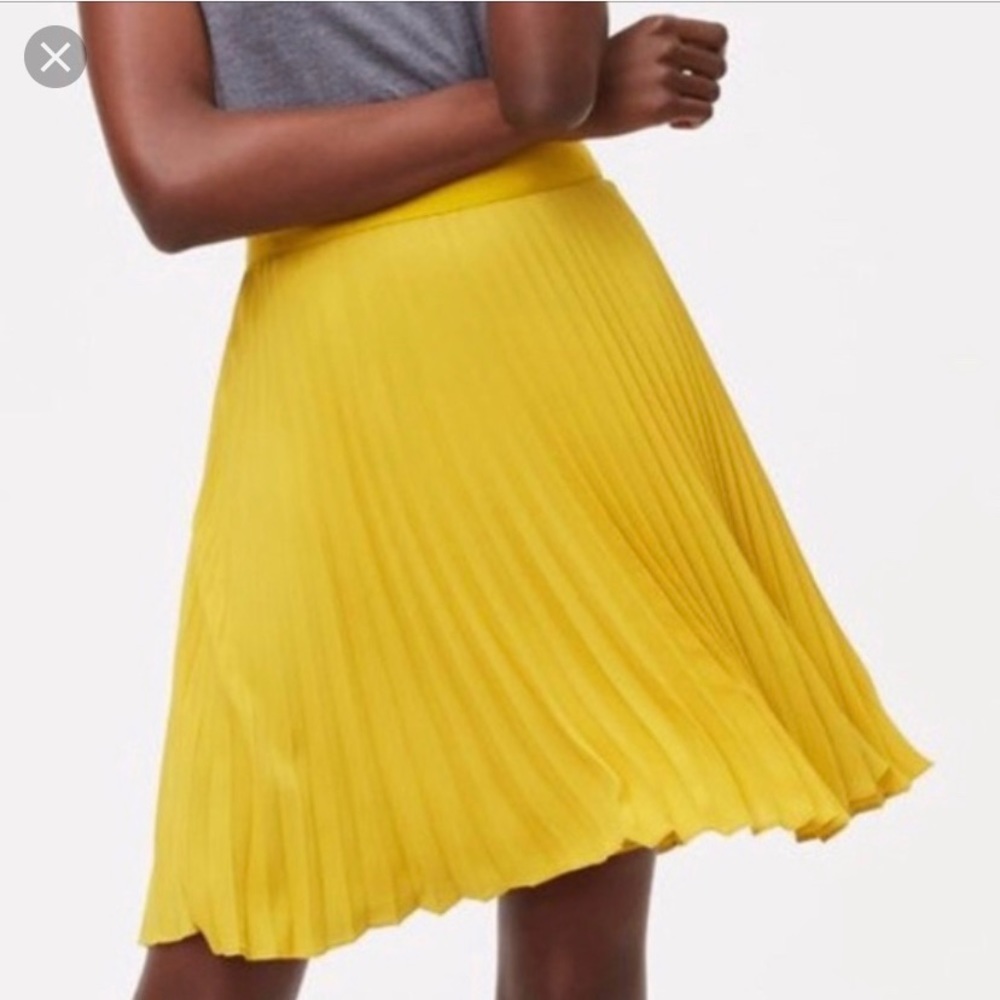 Mustard Pleated Skirt